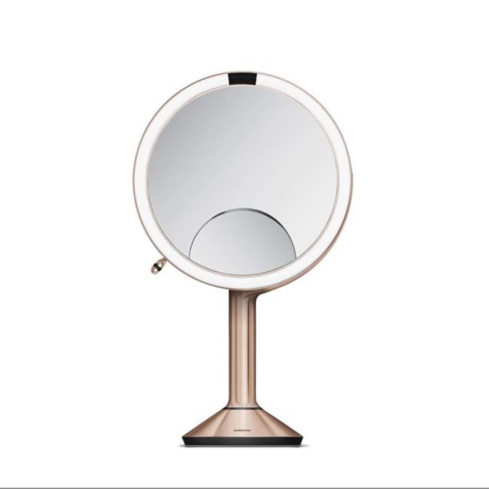 Simplehuman Rose Gold Sensor Mirror Trio 1x, 5x, 10x